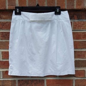 Forever Twenty One White Cotton Bow Mini Skirt